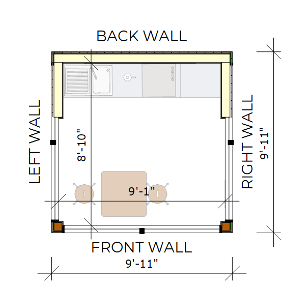 Sojourn 1010-K (10'x10' Kitchen)