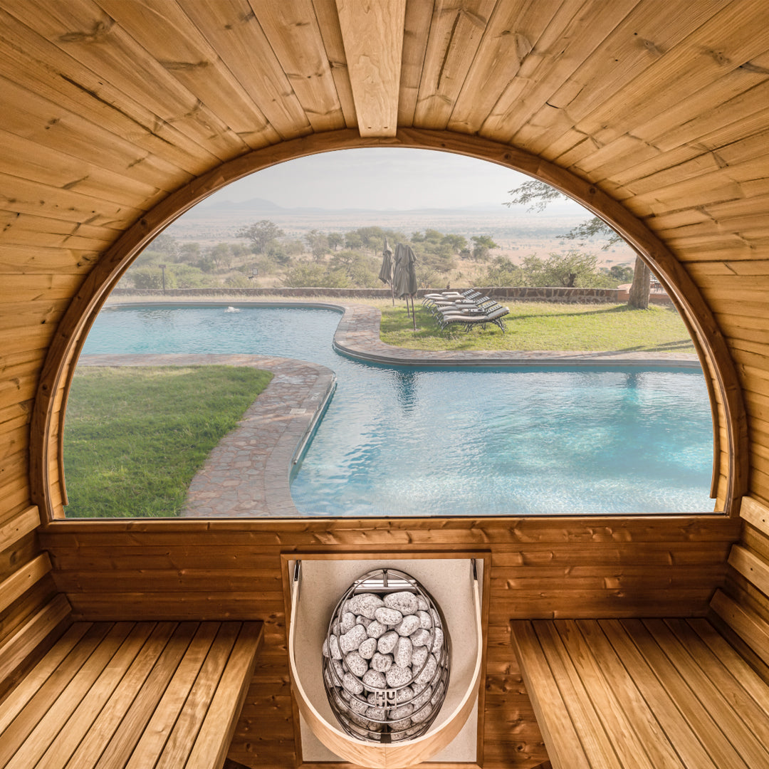 Thermory 2 Person Barrel Sauna No. 54 Ignite with Window