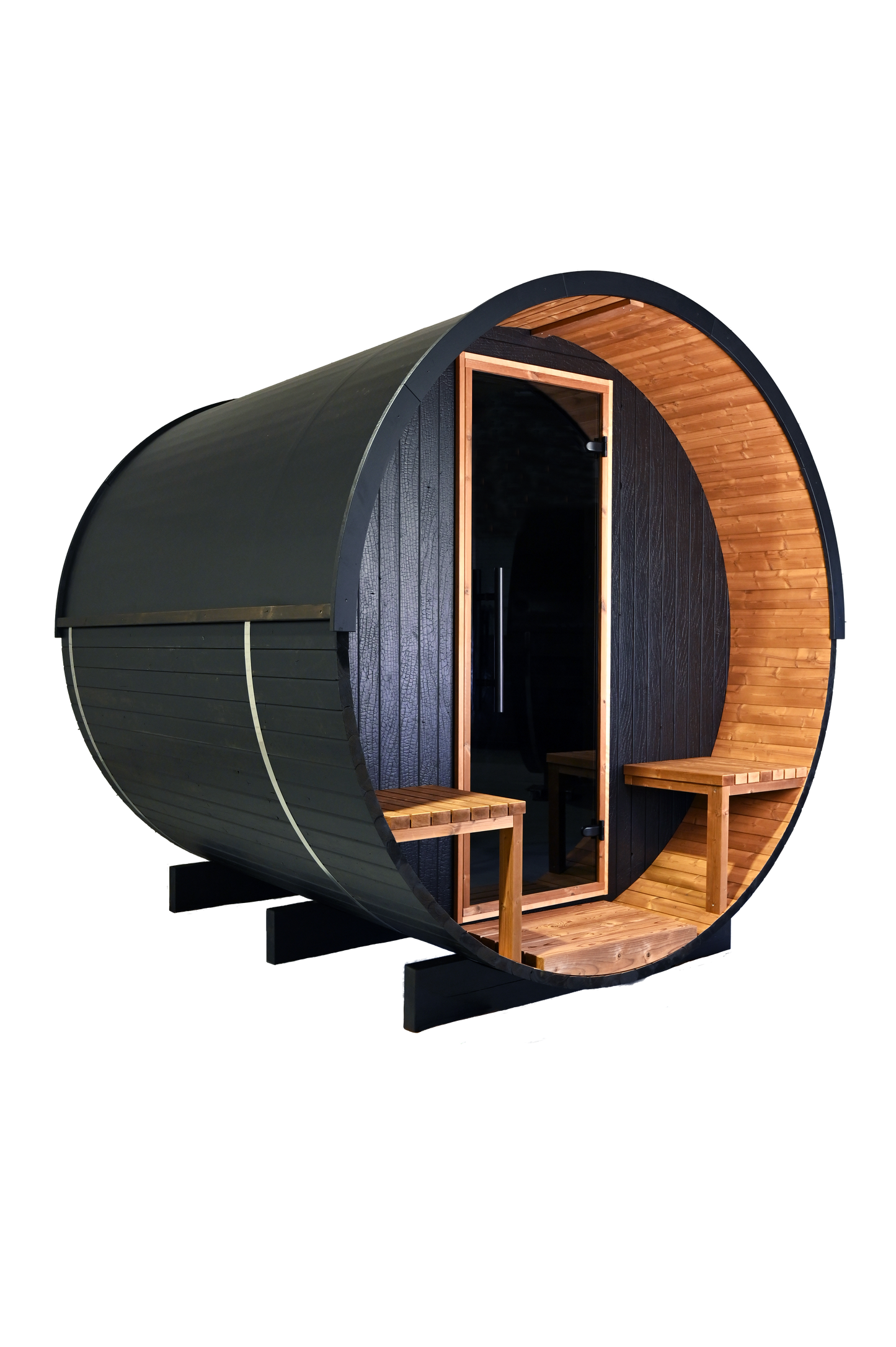 Thermory 4 person Barrel Sauna No. 60 Ignite with Porch & Window