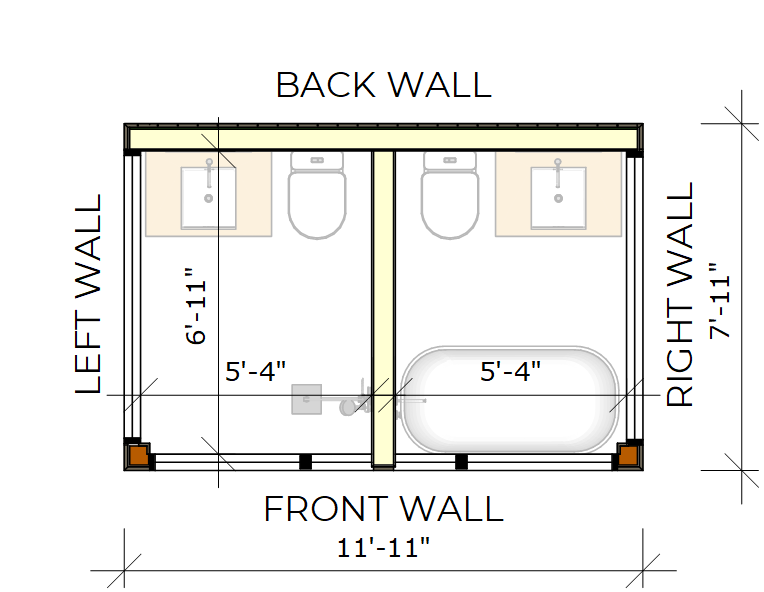 Sojourn 812-B (8'x12' Bath)